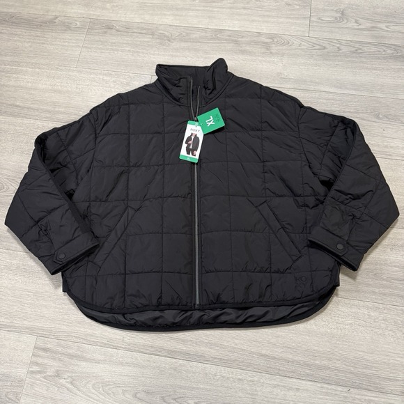 Roxy Jackets & Blazers - Roxy Women's XL Quilted Puffer Jacket Black Lightweight Zip Up NWT